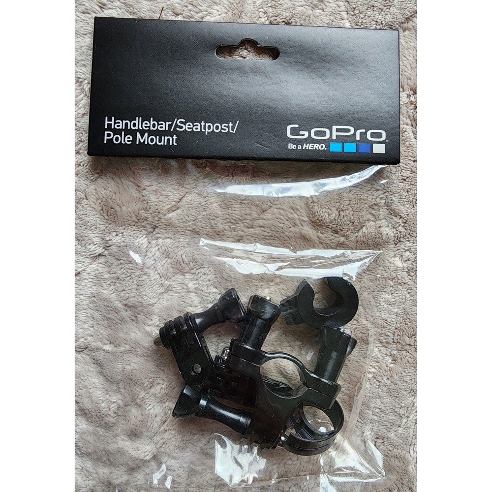 GoPro Handlebar Seatpost Pole Mount Kit GRH30 for Action Cameras Black